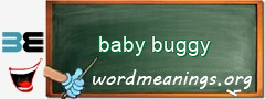 WordMeaning blackboard for baby buggy